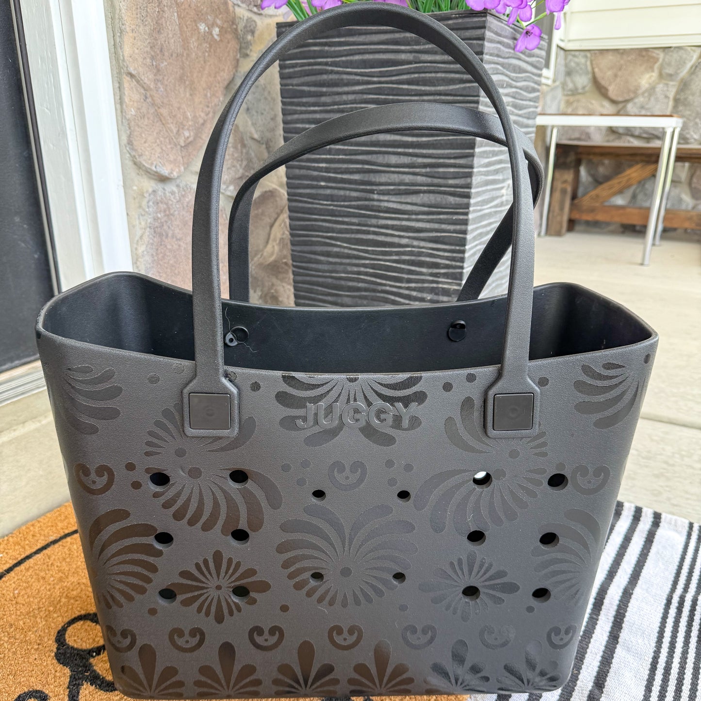 Black Talavera Tote Bag
