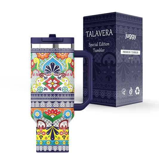 Talavera 40 OZ Stainless DuoLid Tumbler