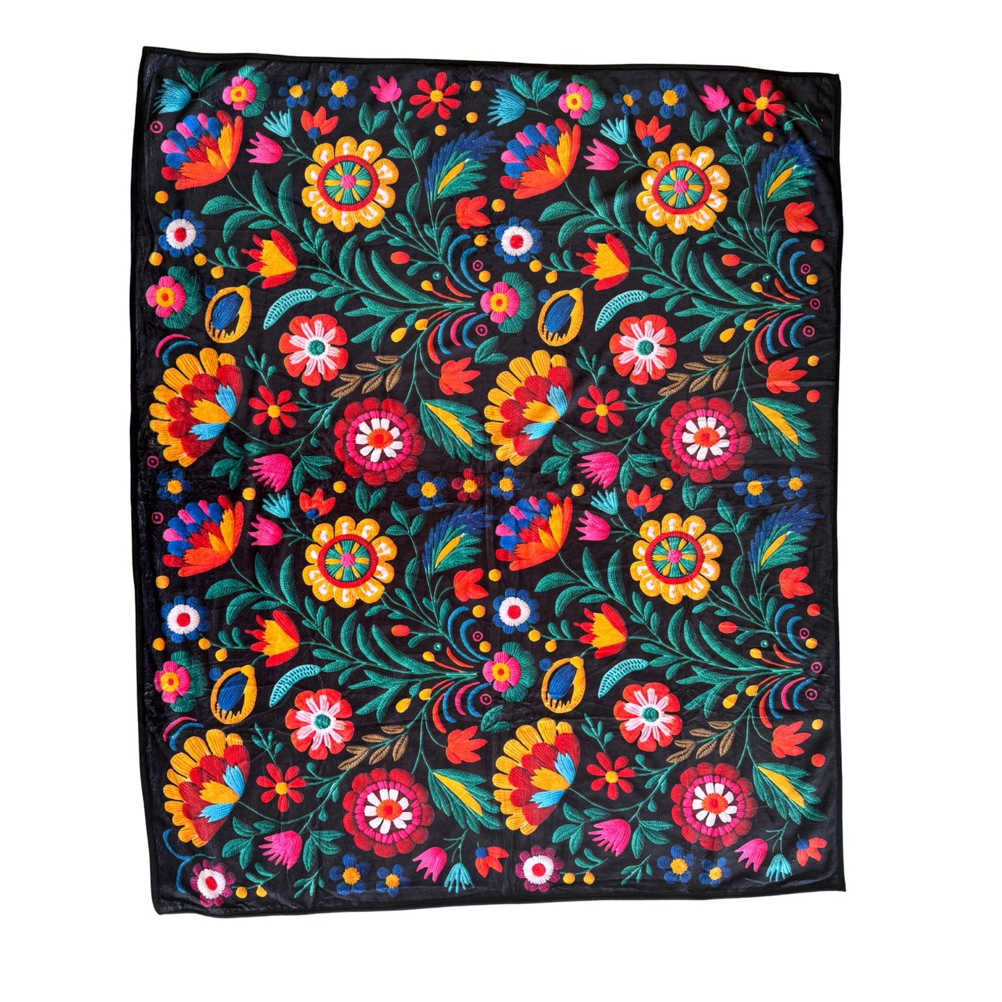 Bordado Pattern Lux Throw Blanket