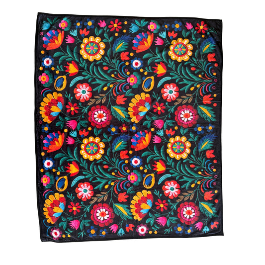 Bordado Pattern Lux Throw Blanket