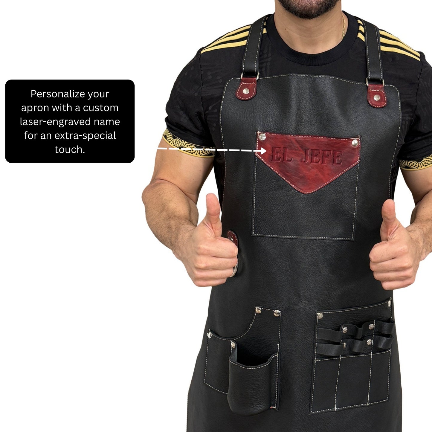Genuine Leather "El Jefe" Grilling Apron