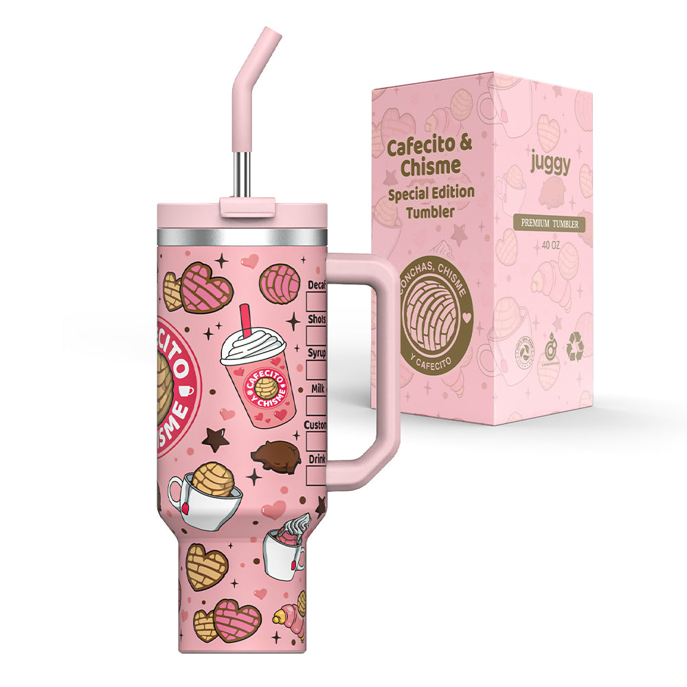 Cafecito & Chisme 40 oz Stainless Tumbler