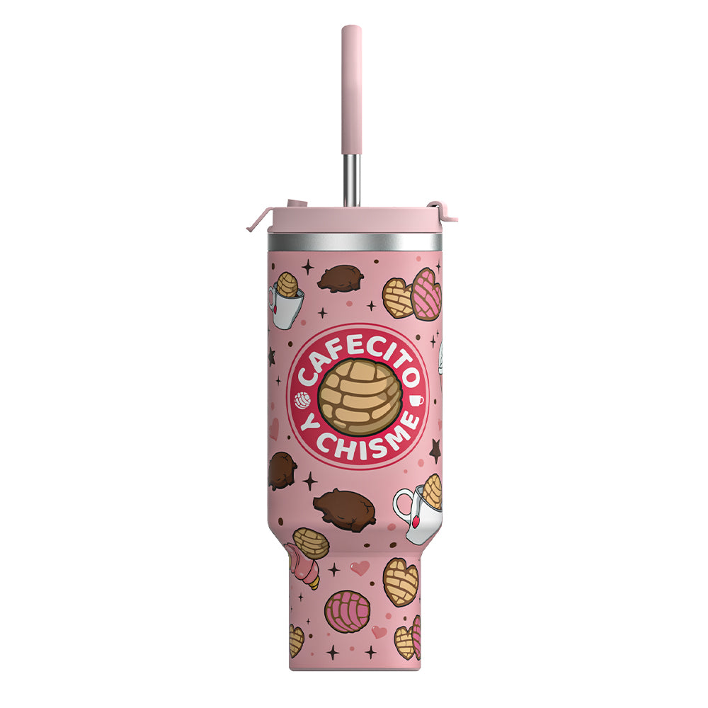 Cafecito & Chisme 40 oz Stainless Tumbler