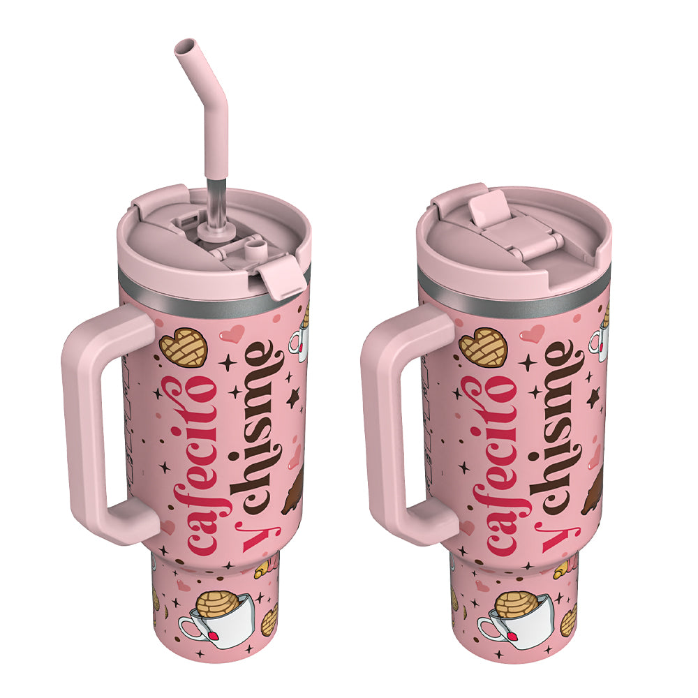 Cafecito & Chisme 40 oz Stainless Tumbler