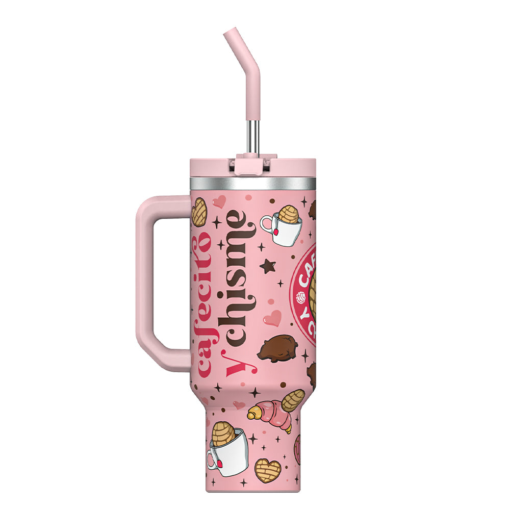 Cafecito & Chisme 40 oz Stainless Tumbler