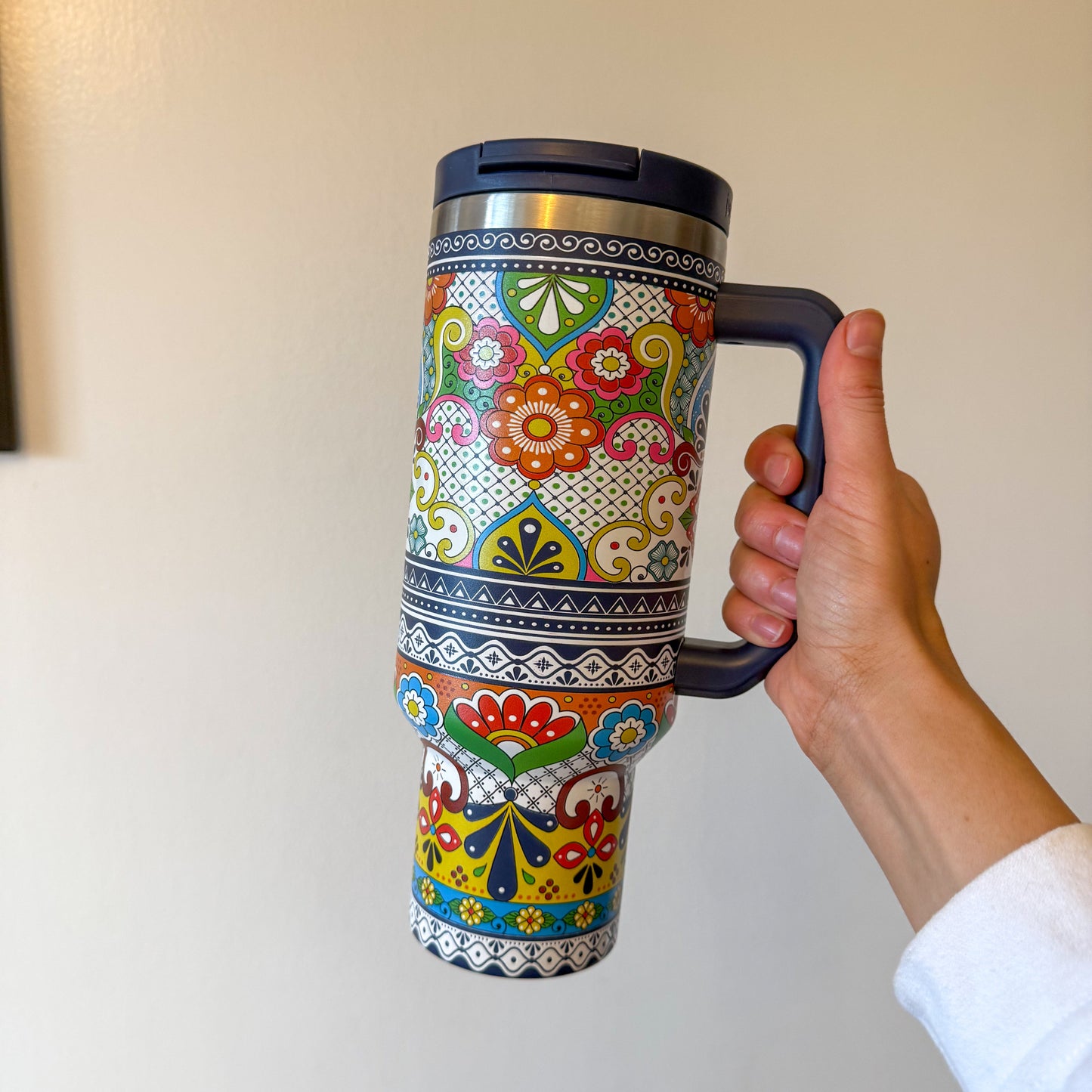Talavera 40 OZ Stainless DuoLid Tumbler - PREORDER