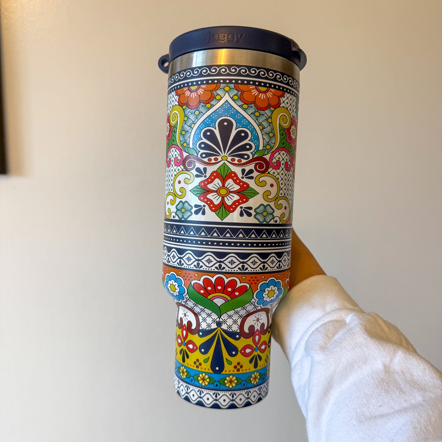 Talavera 40 OZ Stainless DuoLid Tumbler - PREORDER