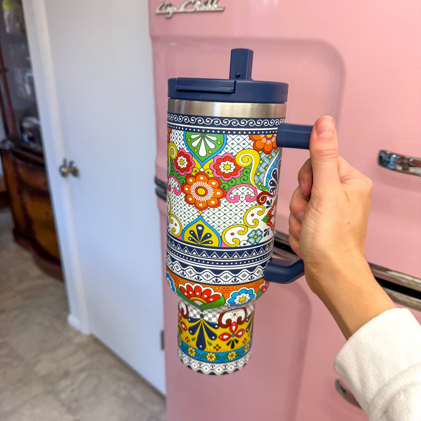 Talavera 40 OZ Stainless DuoLid Tumbler - PREORDER