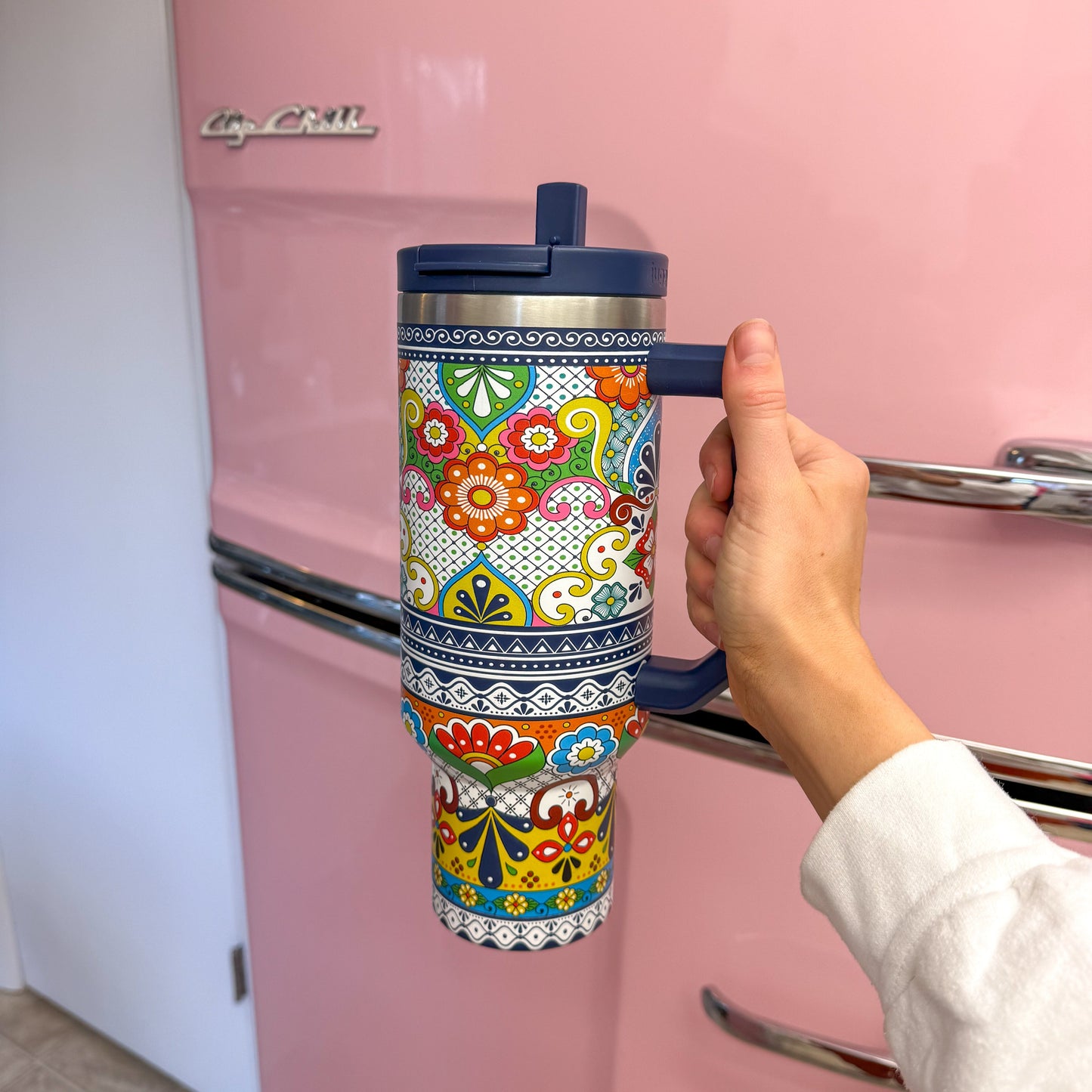 Talavera 40 OZ Stainless DuoLid Tumbler - PREORDER