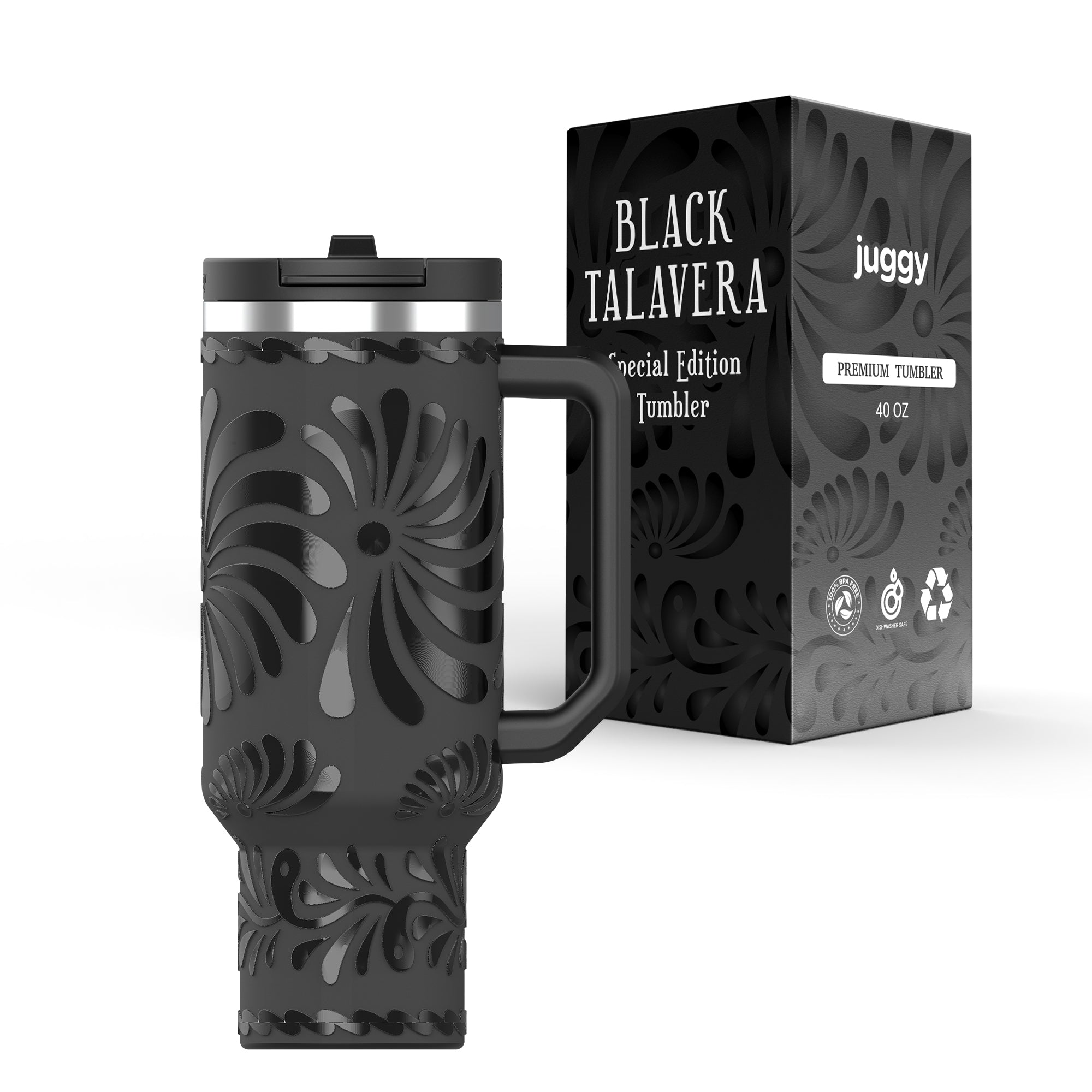Black Talavera 40 OZ Tumbler - PREORDER