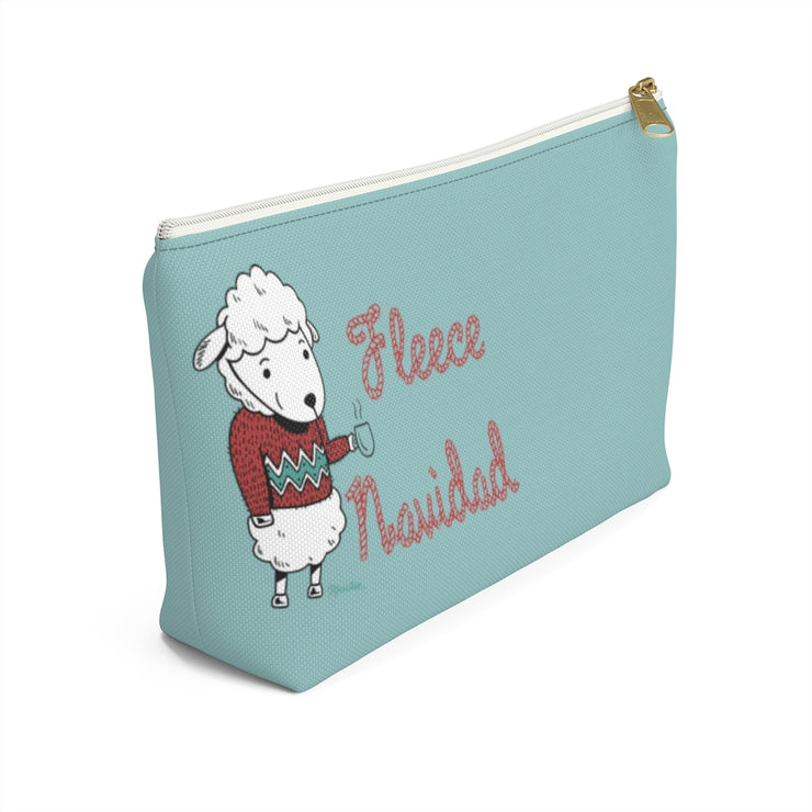 Fleece Navidad Accessory Bag