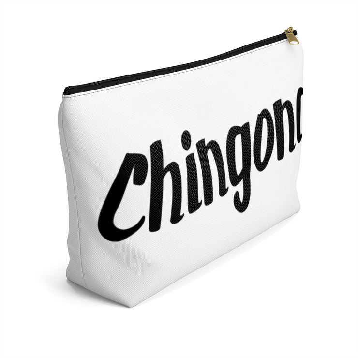 Chingona Accessory Pouch w T-bottom (White)