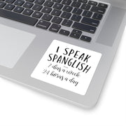 I Speak Spanglish Square Sticker