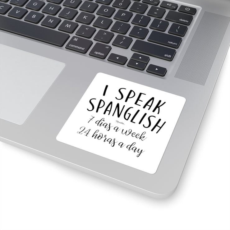 I Speak Spanglish Square Sticker