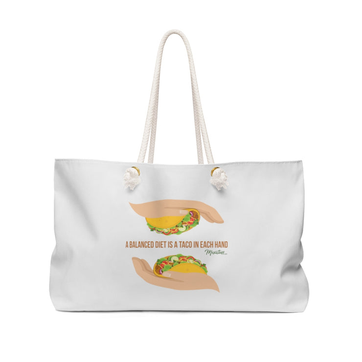 Balanced Taco Diet Weekender Bag