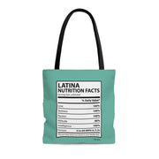 Latina Nutrition Facts Tote Bag