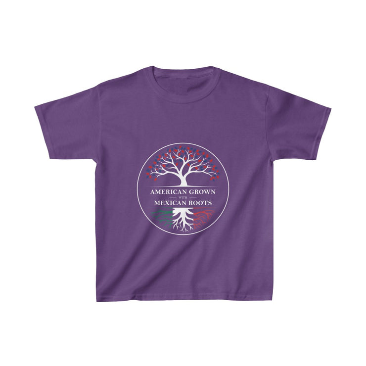 American Grown Mexican Roots Young Kids Tee