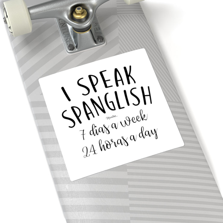 I Speak Spanglish Square Sticker