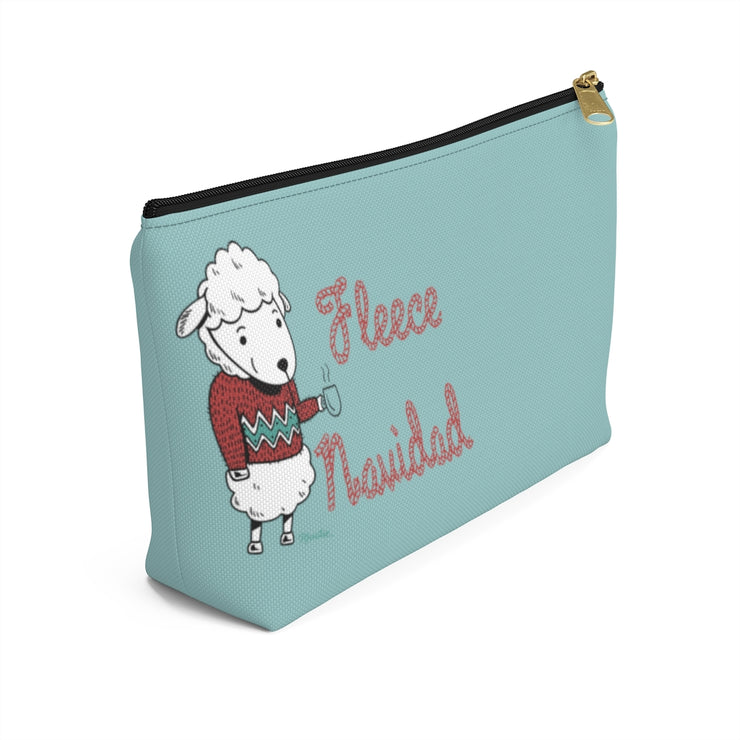 Fleece Navidad Accessory Bag