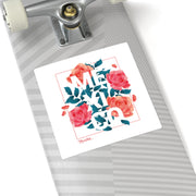 Mexi Roses Square Sticker