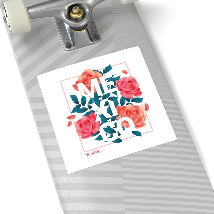 Mexi Roses Square Sticker