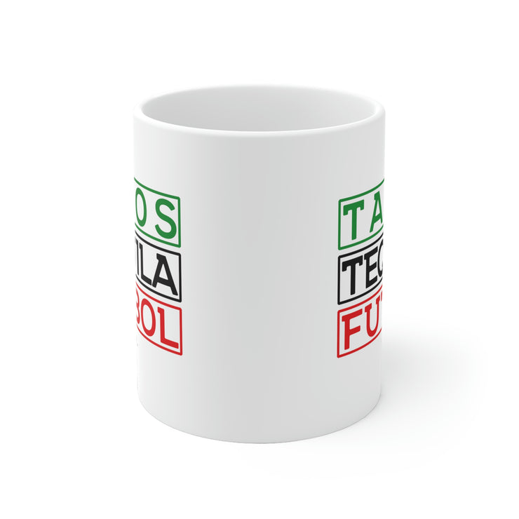 Tacos, Tequila y Futbol Mug