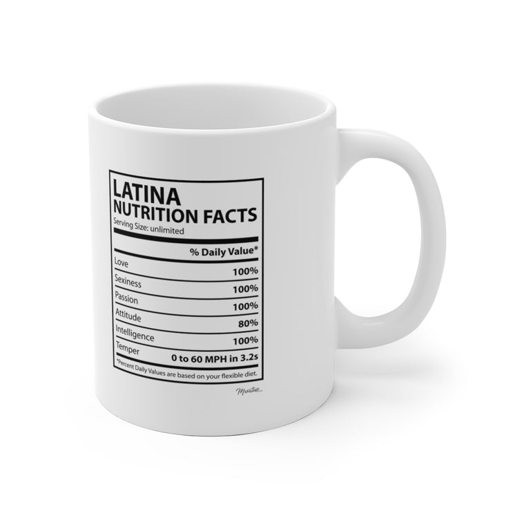 Latina Nutritional Facts Mug