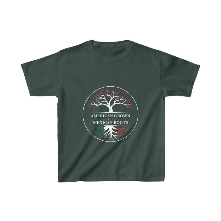 American Grown Mexican Roots Young Kids Tee