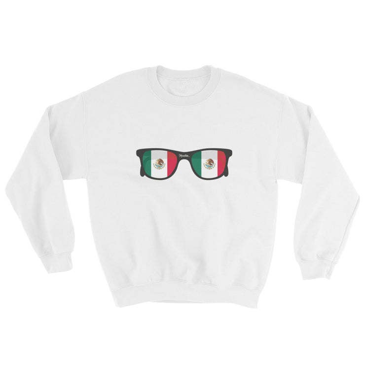 Mexican Flag Sunglasses Unisex Sweatshirt