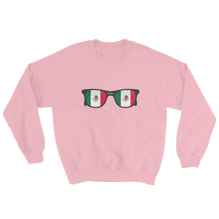 Mexican Flag Sunglasses Unisex Sweatshirt