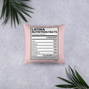 Latina Nutrition Facts Pillow