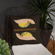 Balanced Taco Diet Stuffed Pillow