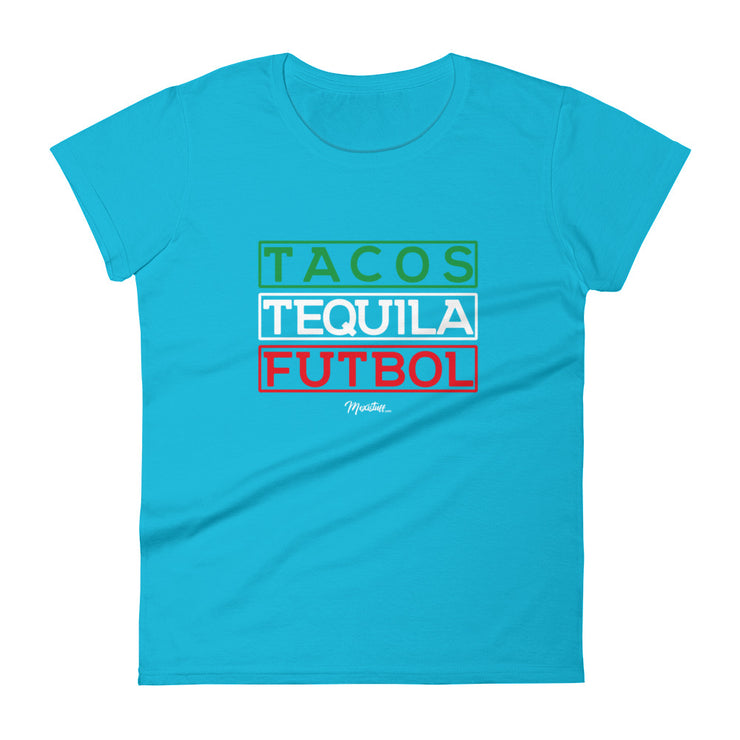 Tacos, Tequila y Futbol Premium Tee
