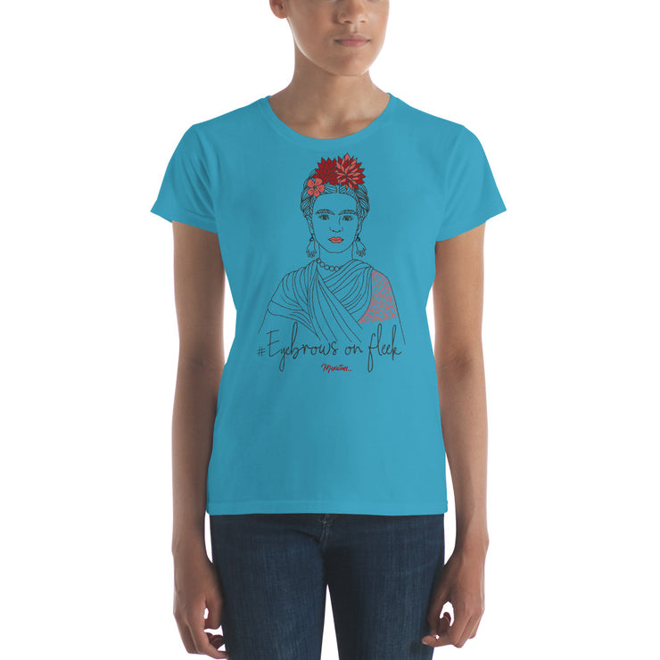 Frida Eyebrows #onfleeck Women's Premium Tee