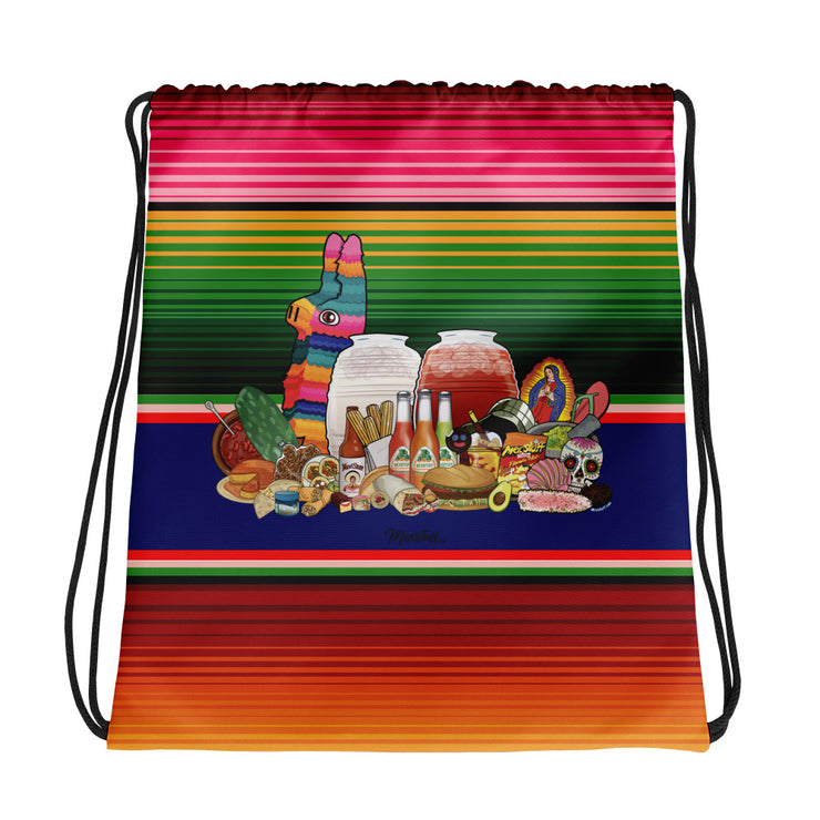 Mexistuff With Virgen Drawstring bag