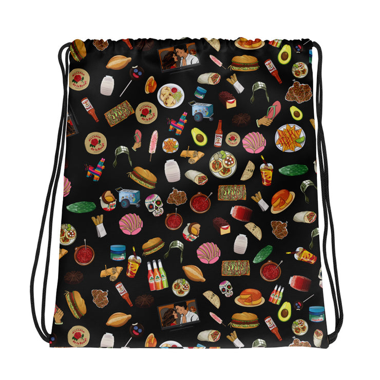 Mexistuff Pattern Drawstring bag
