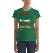 Salsa & Cilantro & Onion & Carnitas & Tortilla Women's Premium Tee