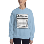 Latina Nutritional Facts Unisex Sweatshirt