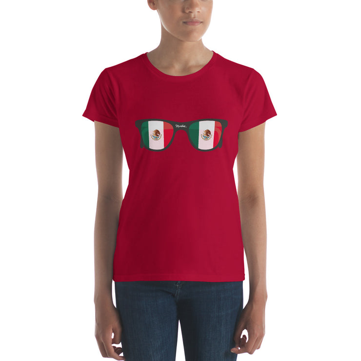 Mexican Flag Sunglasses Women's Premium Tee