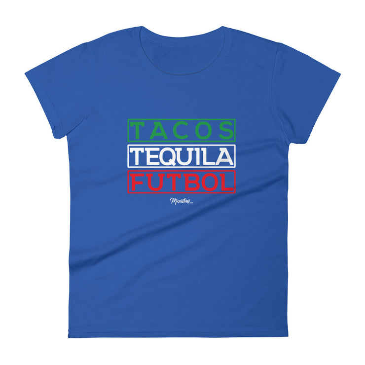 Tacos, Tequila y Futbol Premium Tee