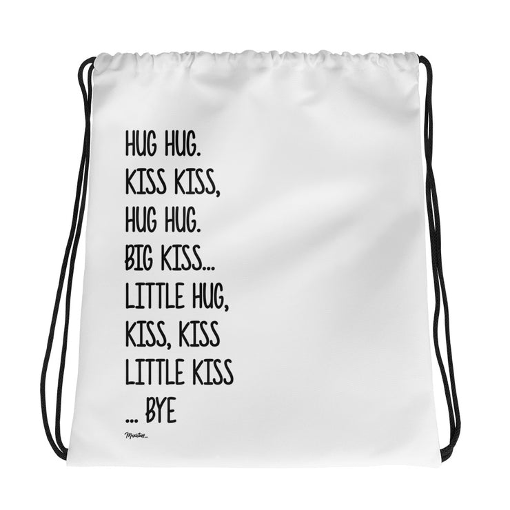 Hug And Kiss Drawstring bag