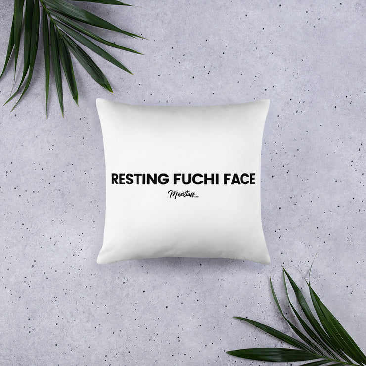 Resting Fuchi Face Stuffed Pillow