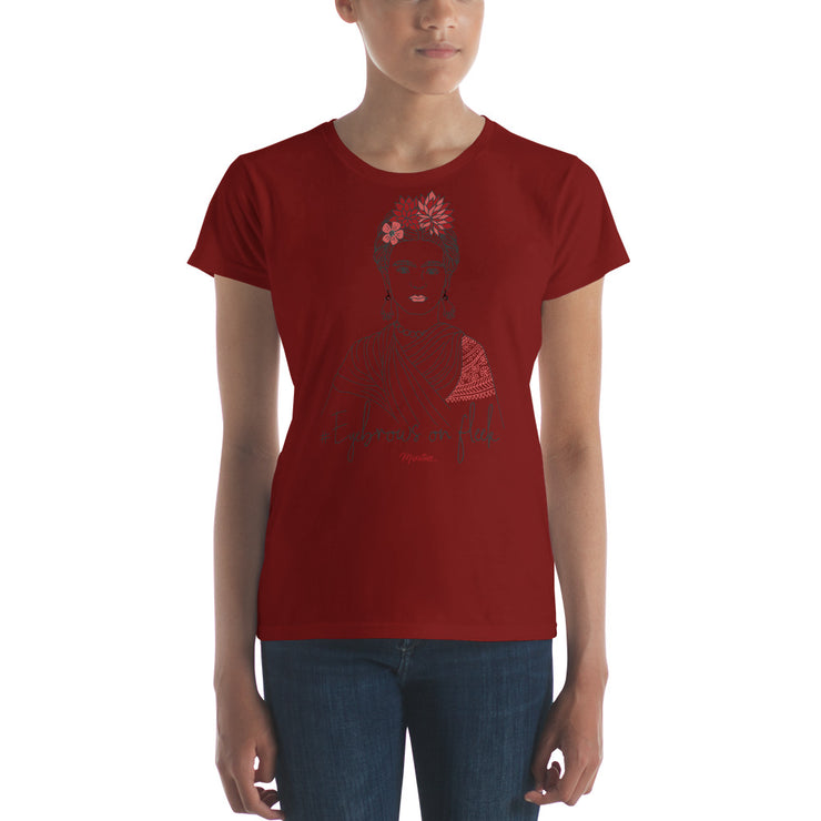 Frida Eyebrows #onfleeck Women's Premium Tee