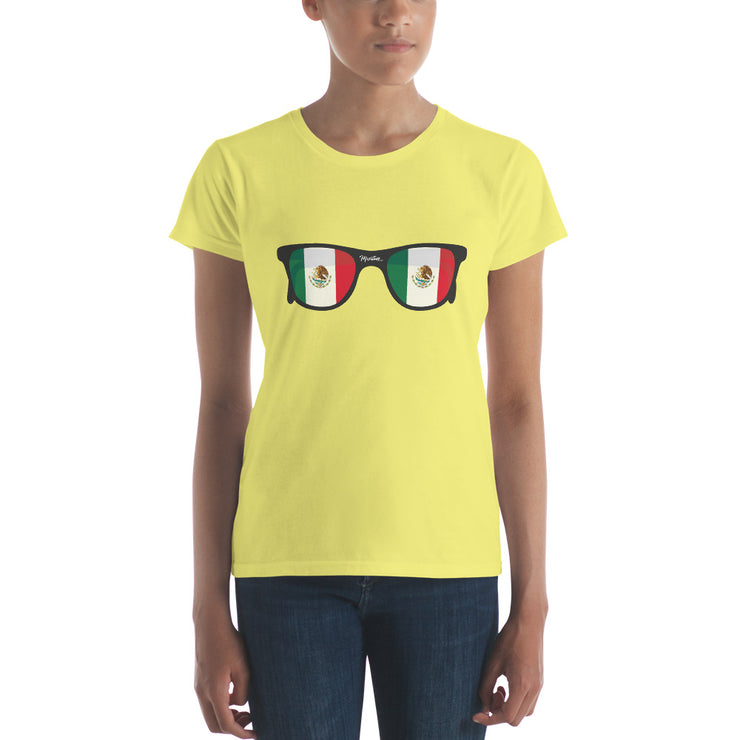 Mexican Flag Sunglasses Women's Premium Tee