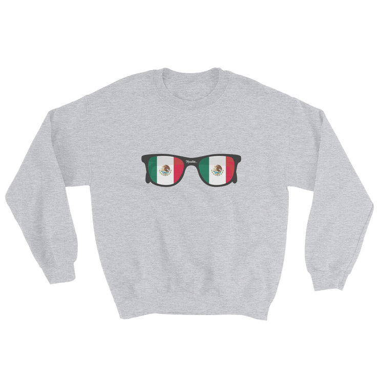 Mexican Flag Sunglasses Unisex Sweatshirt