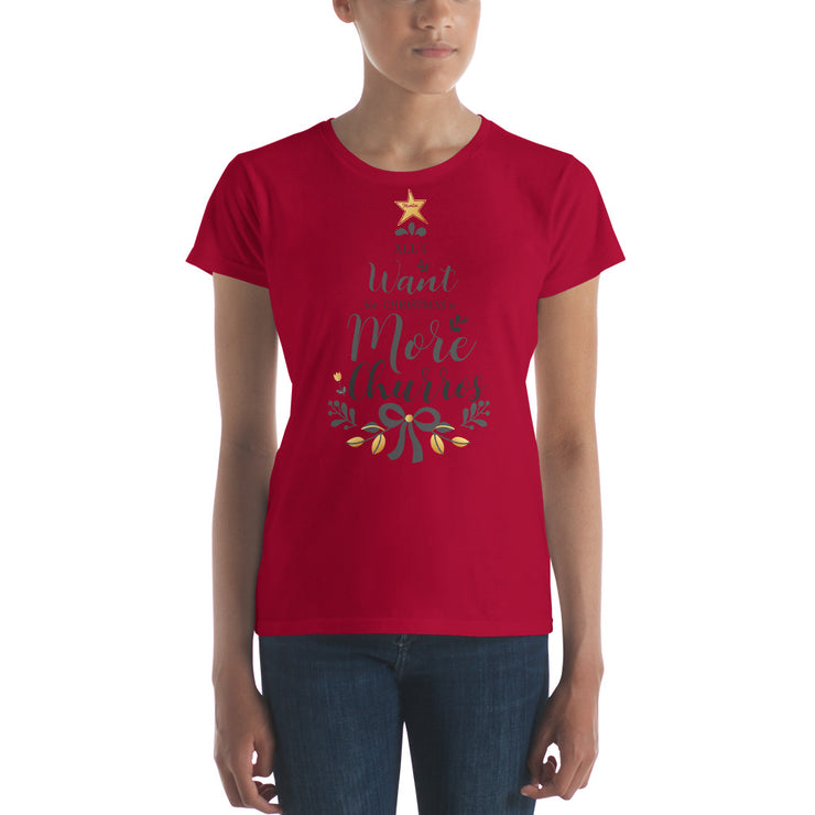All I Want For Christmas Is More Churros Women's Premium Tee