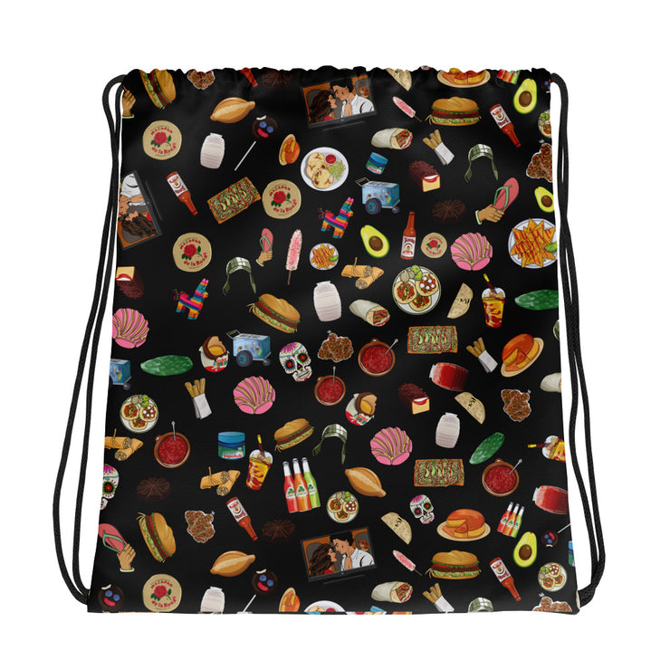 Mexistuff Pattern Drawstring bag