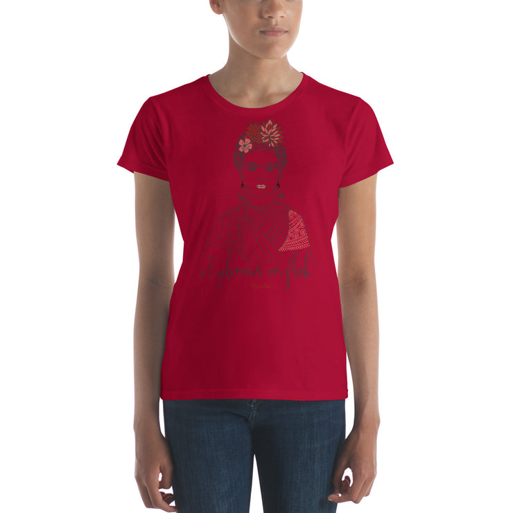 Frida Eyebrows #onfleeck Women's Premium Tee